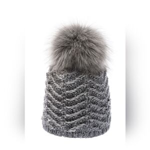 Confetti Grey Pom Beanie
